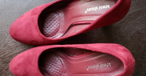 Missguided red velvet block heels size 7 - Picture 6 of 7